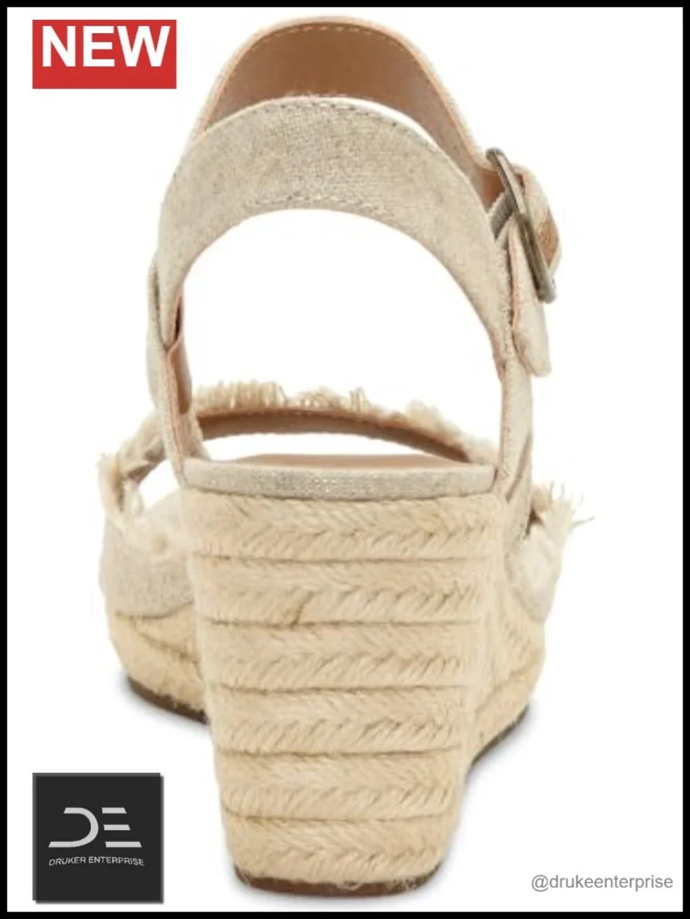 Espadrille Wedge Sandal Ankle Strap Open Toe Jute Wedge Heel